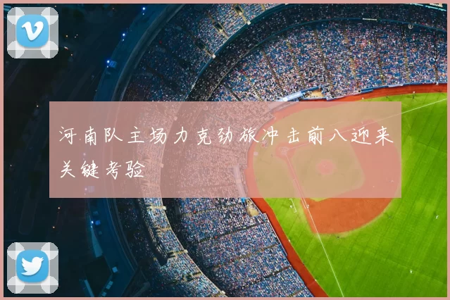 河南队主场力克劲旅冲击前八迎来关键考验